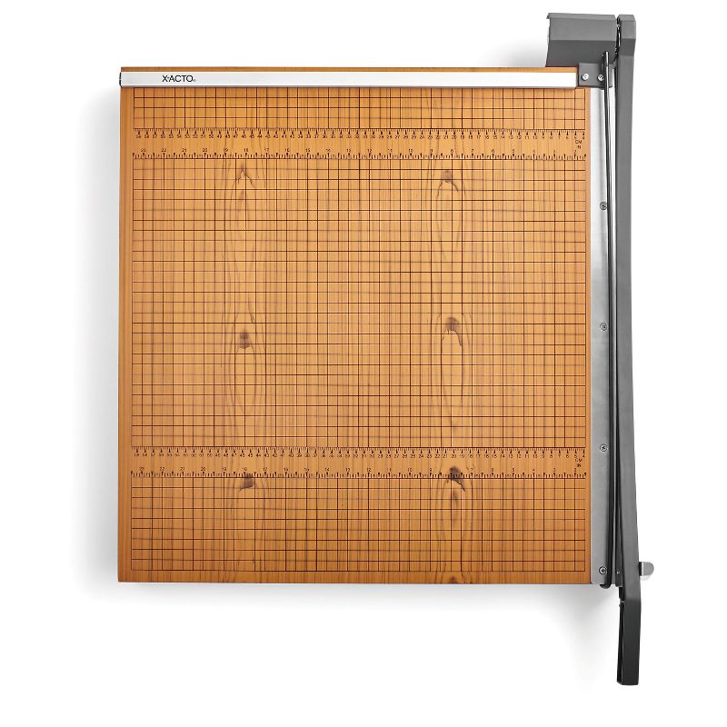 X-Acto Square Commercial Grade Wood Base Guillotine Trimmer 20 Sheets 24" x 24" 26624