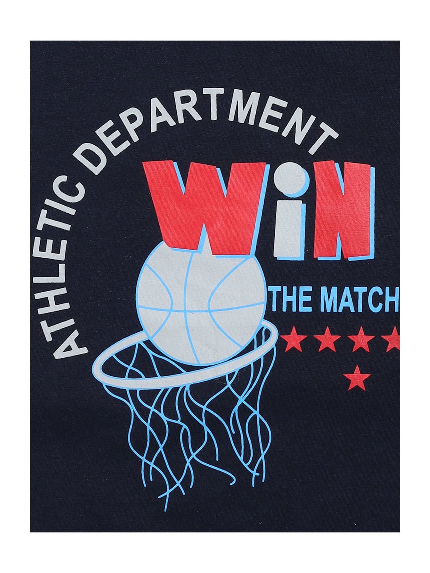 Todd N Teen Kids Navy & white Printed T-Shirt with Joggers