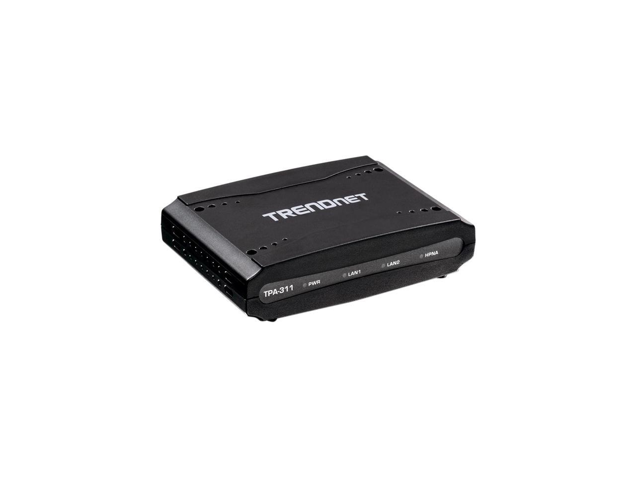 TRENDnet TPA-311 Mid-Band Coaxial Network Adapter Up to 256Mbps (PHY Rate) Up to 193Mbps (Throughput)