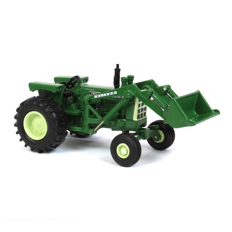 Oliver 1950 Wide Front Tractor with Loader Green 1/64 Diecast Model by SpecCast