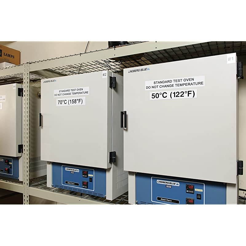 High Adhesion Vinyl Label Tape (M71C-2000-595-WT) - Black on White Vinyl Film - Compatible with BMP71 Label Printer - 50' Length, 2" Width