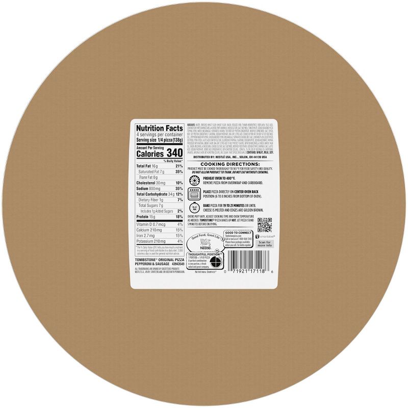 Tombstone Original Pepperoni & Sausage Frozen Pizza - 19.4oz