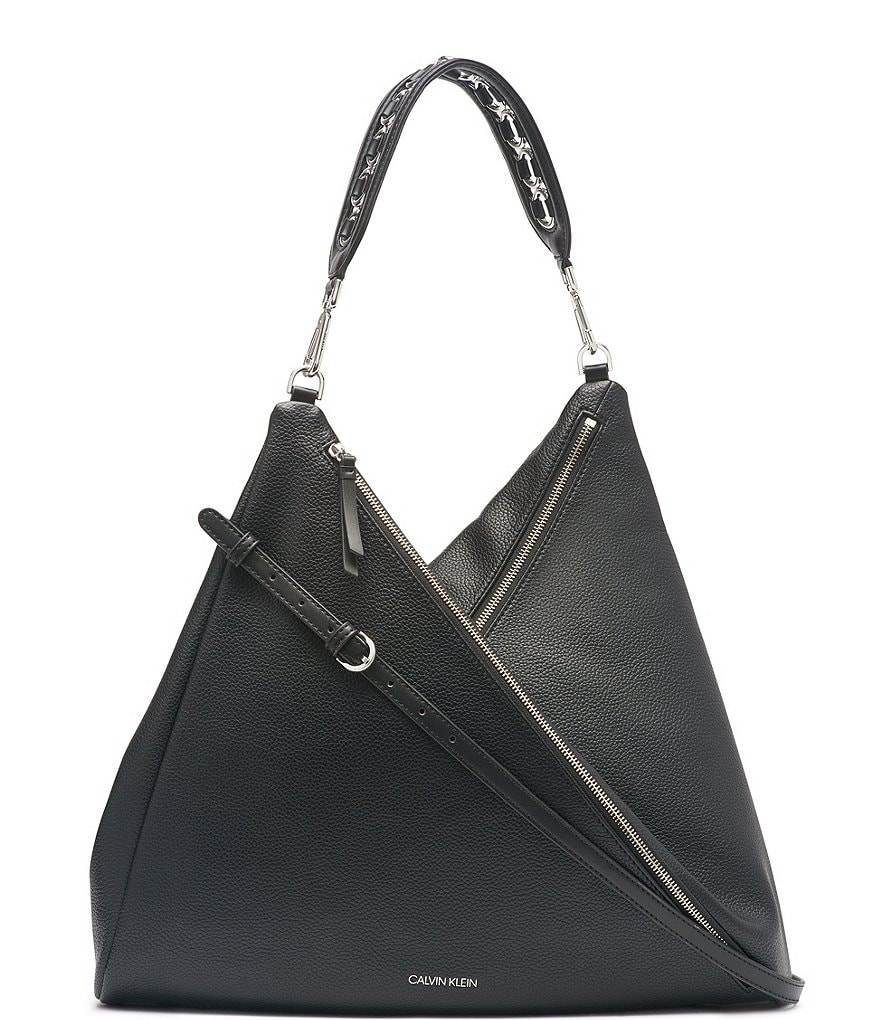 Calvin Klein Ivy Linen Python Hobo Bag