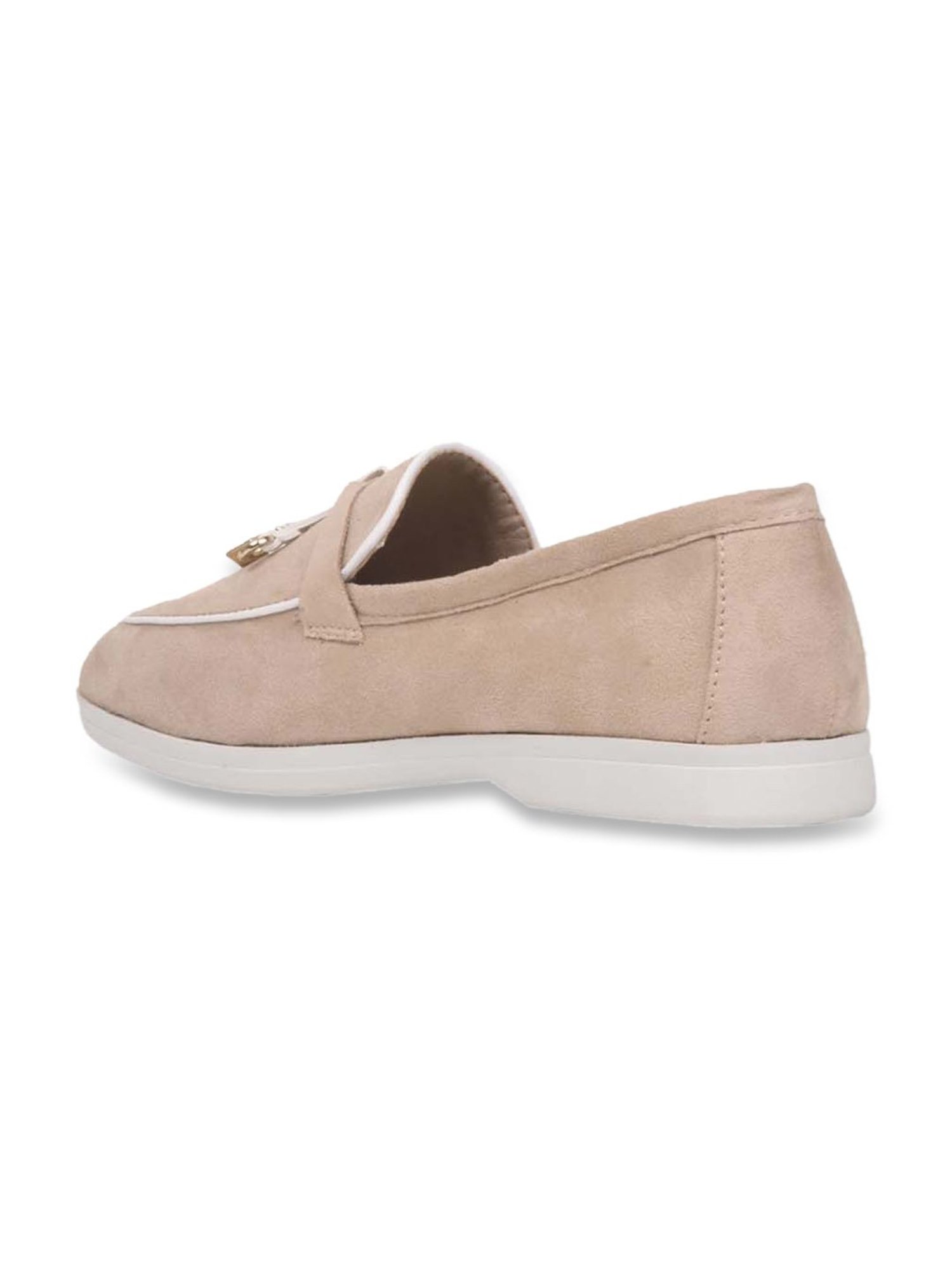Jove Women's Beige Casual Moccasins