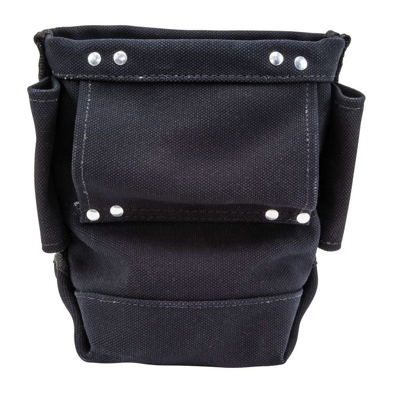 Klein Tools 5416TFR 5 in. x 10 in. x 9 in. Flame Resistant Canvas Tool Bag - Black