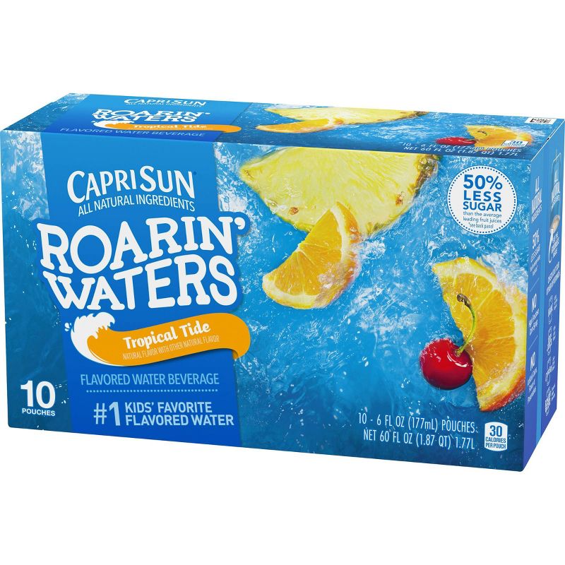 Capri Sun Roarin' Waters Tropical Fruit Juice Drinks - 10pk/6 fl oz Pouches
