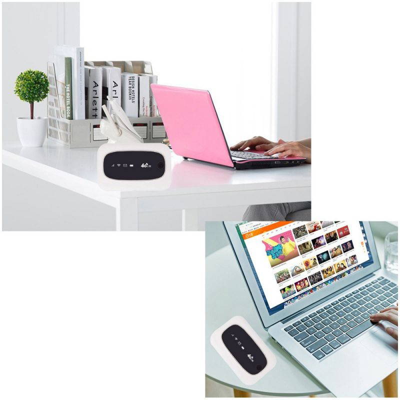 4G LTE CAT4 150M Unlocked Mobile MiFi Portable Hotspot Wireless Wifi Router SIM Card(Black)