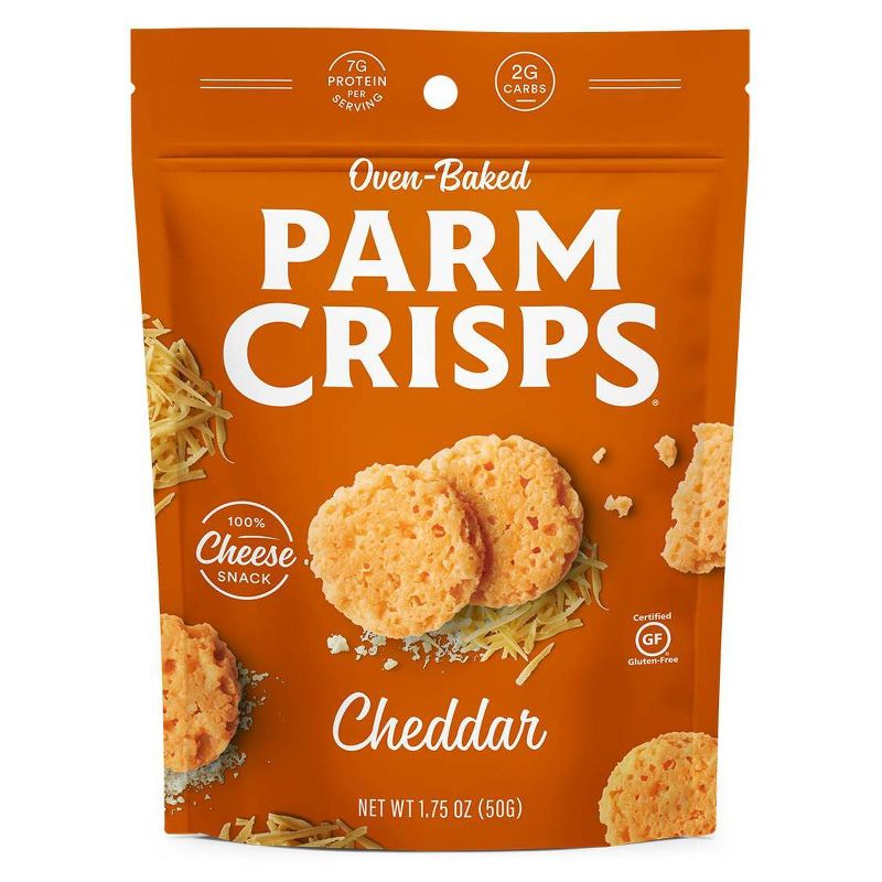 ParmCrisps Oven Baked Gluten Free Parmesan Cheddar 100% Cheese Crackers - 1.75oz