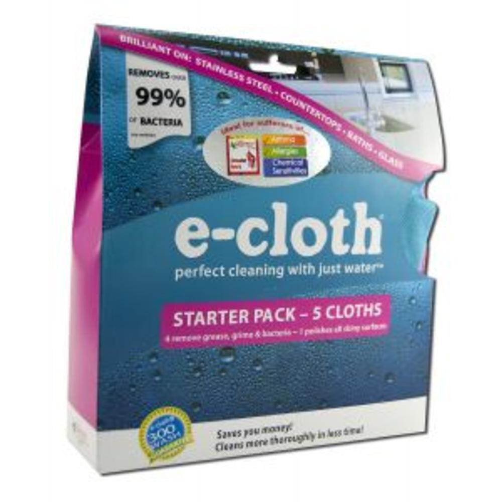 E-Cloth 1137991 Starter Cloth Pack 5 Pack