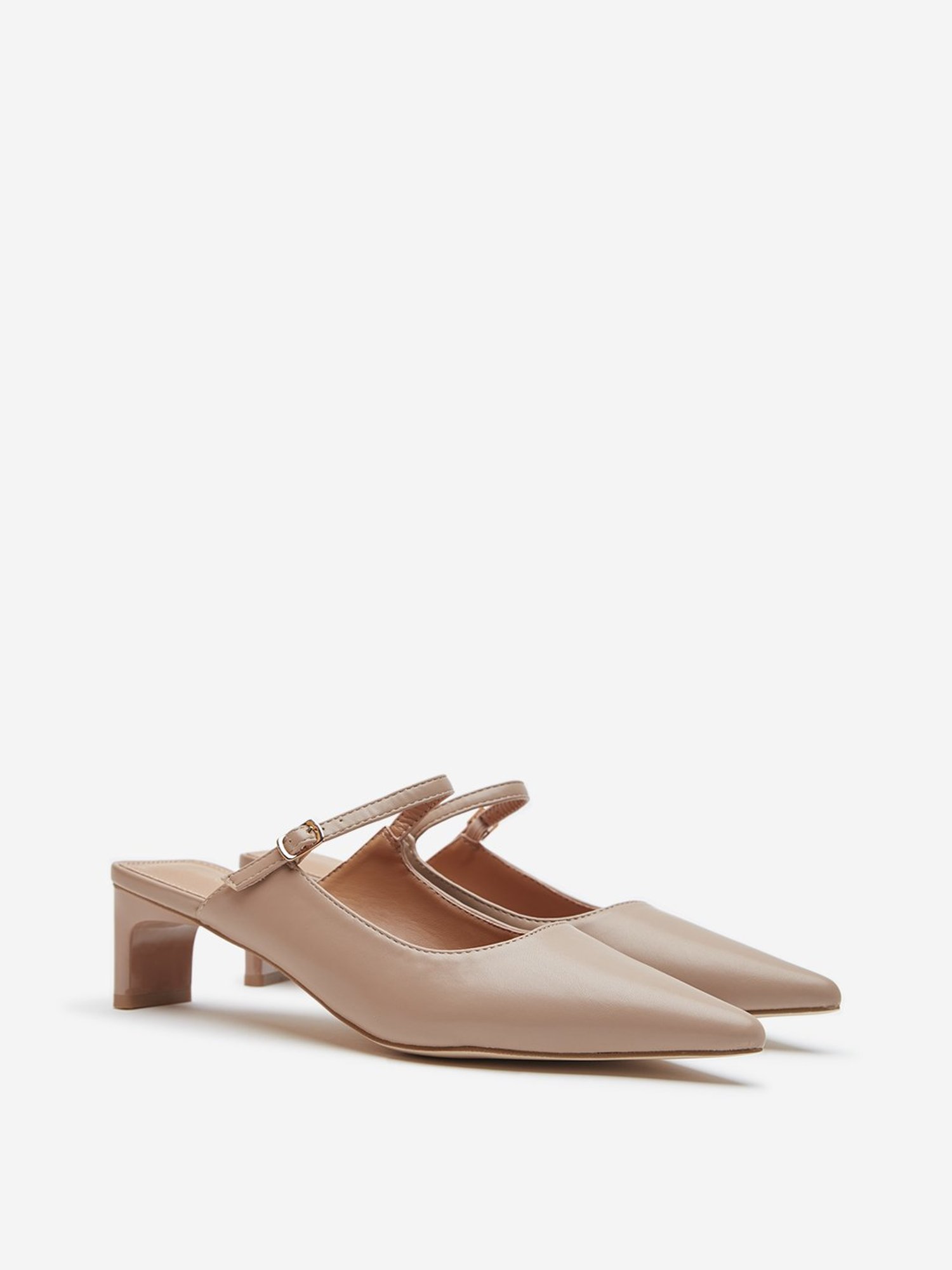 LUNA BLU by Westside Beige Embellished Heel Shoes