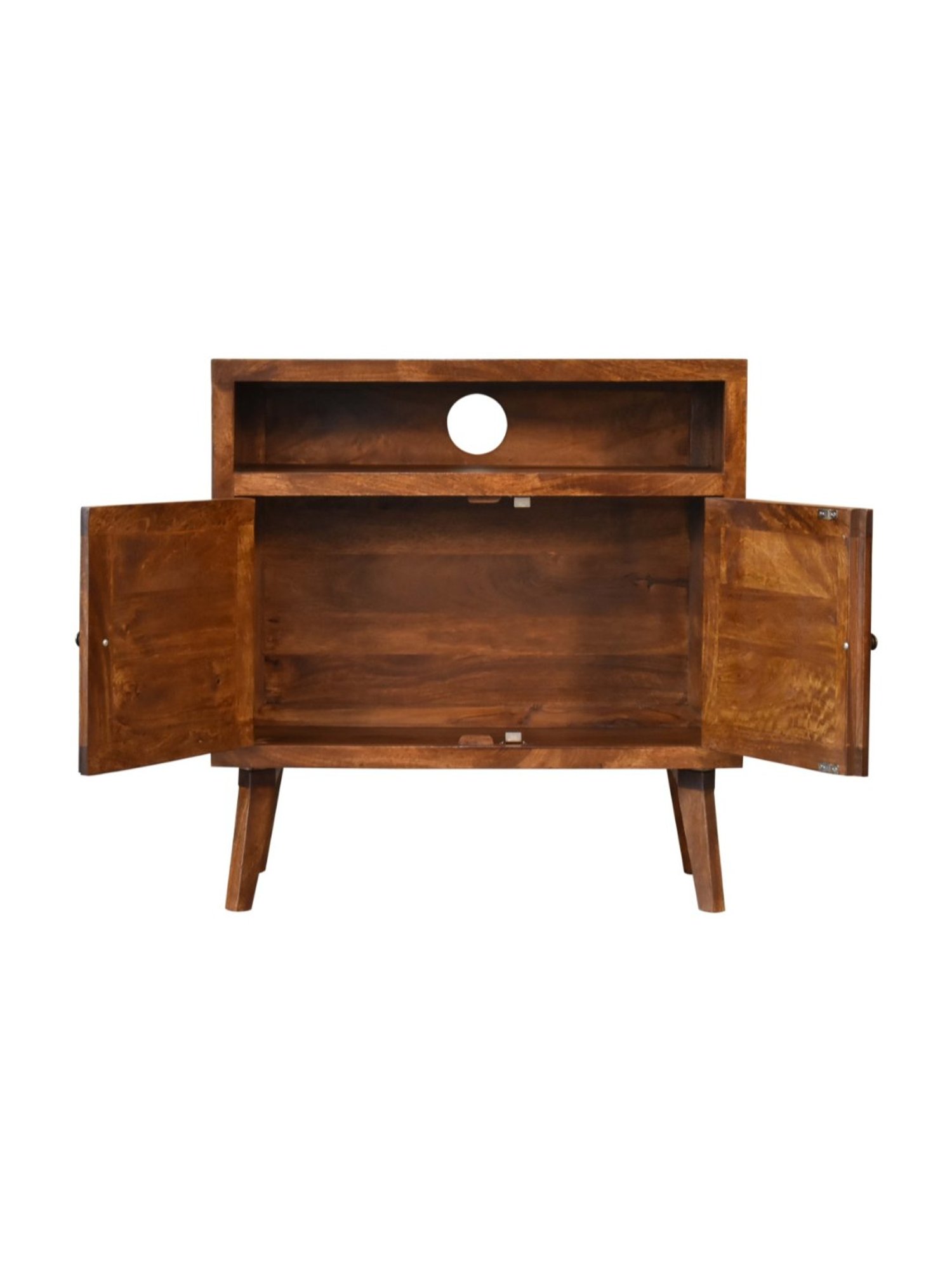 Artisan Furniture Tova Open Shelf Brown Wood Cabinet