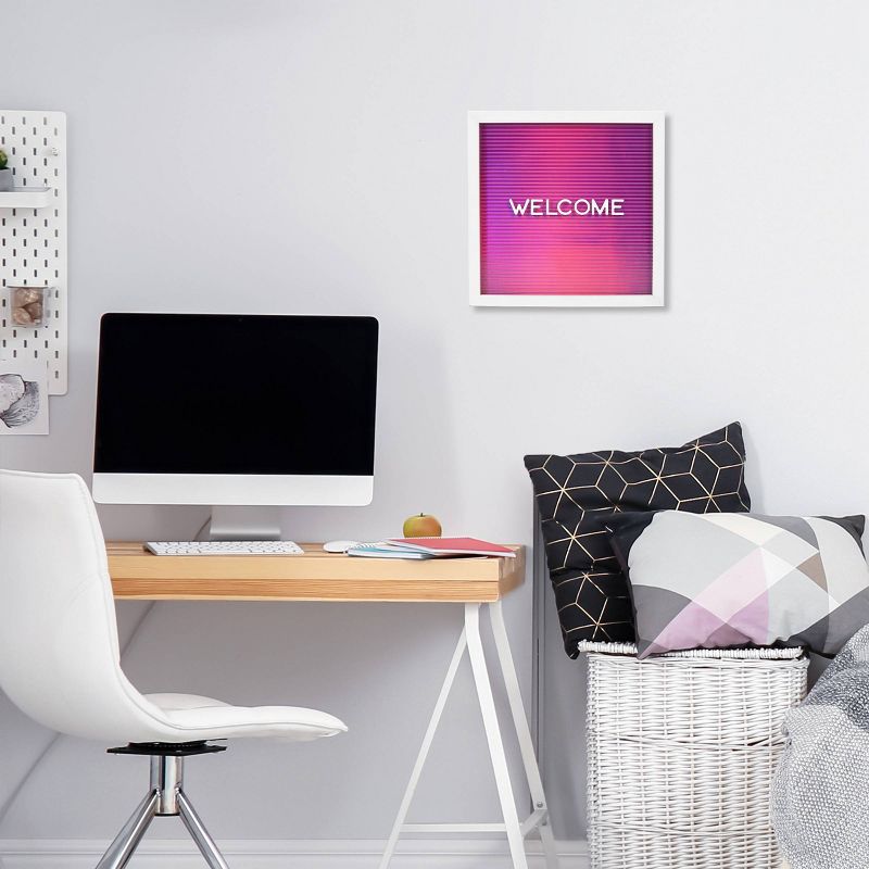 Metallic Letter Board Iridescent Pink/White - New View