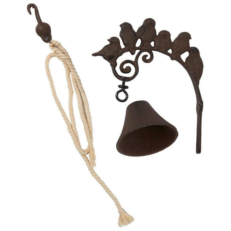 Juvale Rustic Cast Iron Bird Doorbell Chime (8.7 x 7 x 1.5 Inches)