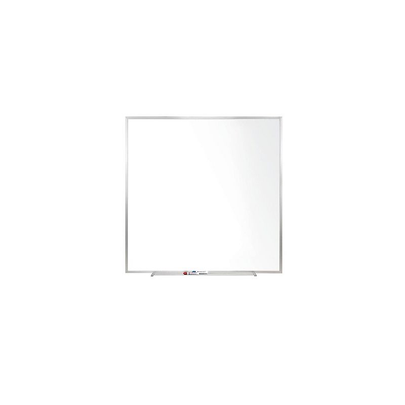 Ghent Magnetic Painted Steel Whiteboard with Aluminum Frame 4'H x 4'W M3444