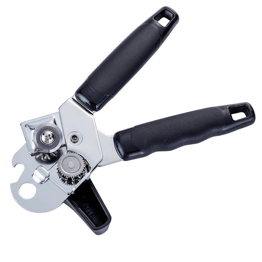 1Pc Can Opener Multifunction Bottle Opener Portable Can Lid Cutter Opener Non-Slip Can Lid Lifter (Black)