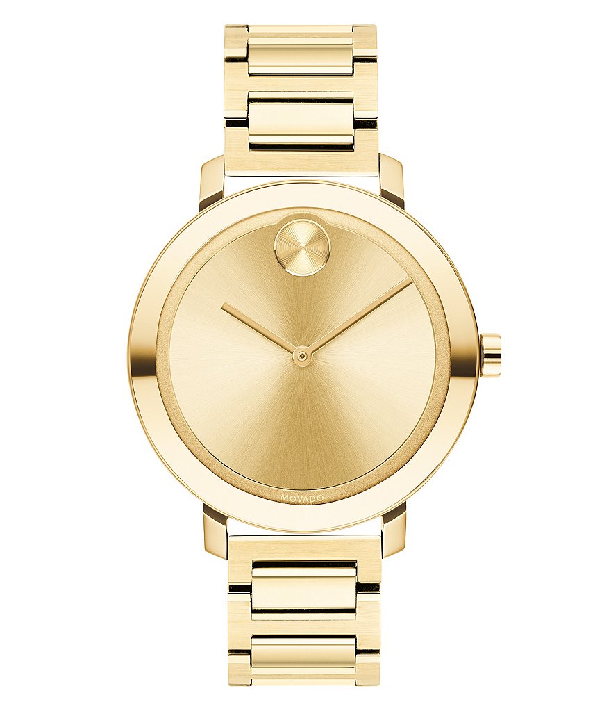 Movado Bold Evolution Pale Gold Bracelet Swiss Quartz Watch