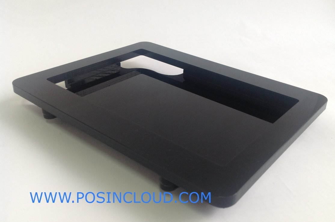 iPad mini 1/2/3 VESA Mount Enclosure, Clear Acrlyic material for POS, Kiosk, Square Card Reader