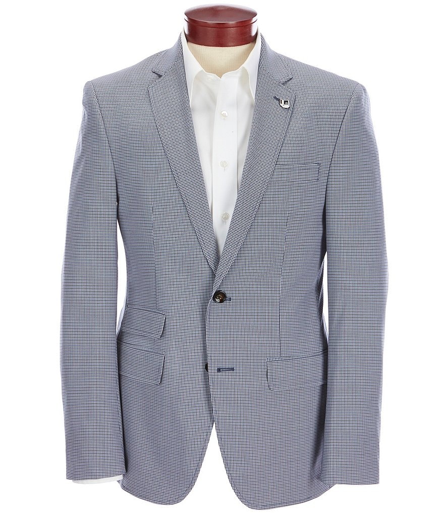 Murano Interstellar Collection Slim-Fit Checked Suit Separates Blazer