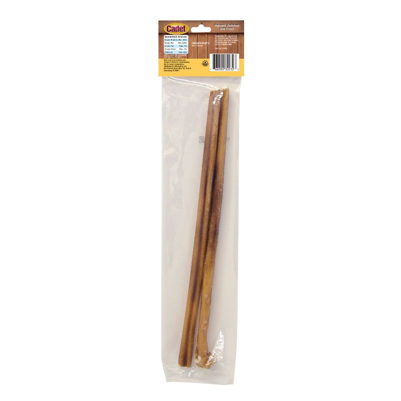 Cadet Large Bully Sticks Beef Dog Treats - 9-11"/2pk