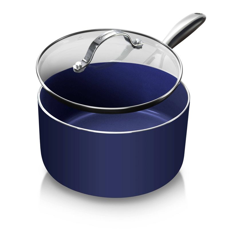 Granitestone Blue 2.5qt Sauce Pan with Lid