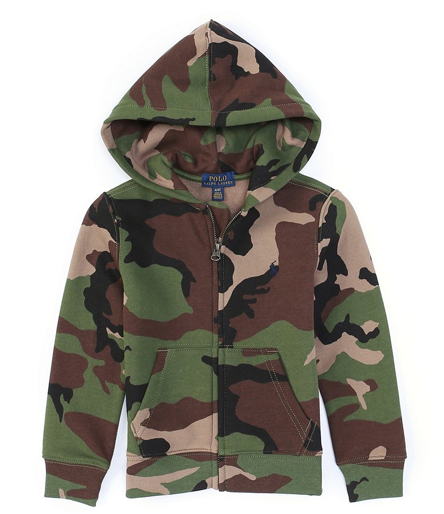 Polo Ralph Lauren Little Boys 2T-7 Long-Sleeve Camo Full-Zip Fleece Hoodie