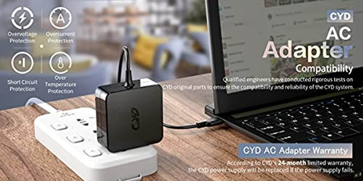 CYD 20V 2.25A 45W PowerFast Replacement for Laptop-Charger Lenovo-Thinkpad ADLX45DLC2A ADLX45NCC3A ADLX45NDC3A ADLX45NCC2A ADLX45NLC2A Ideapad 0B47030 0C19880 0A36258 45N0289 Power-Cord