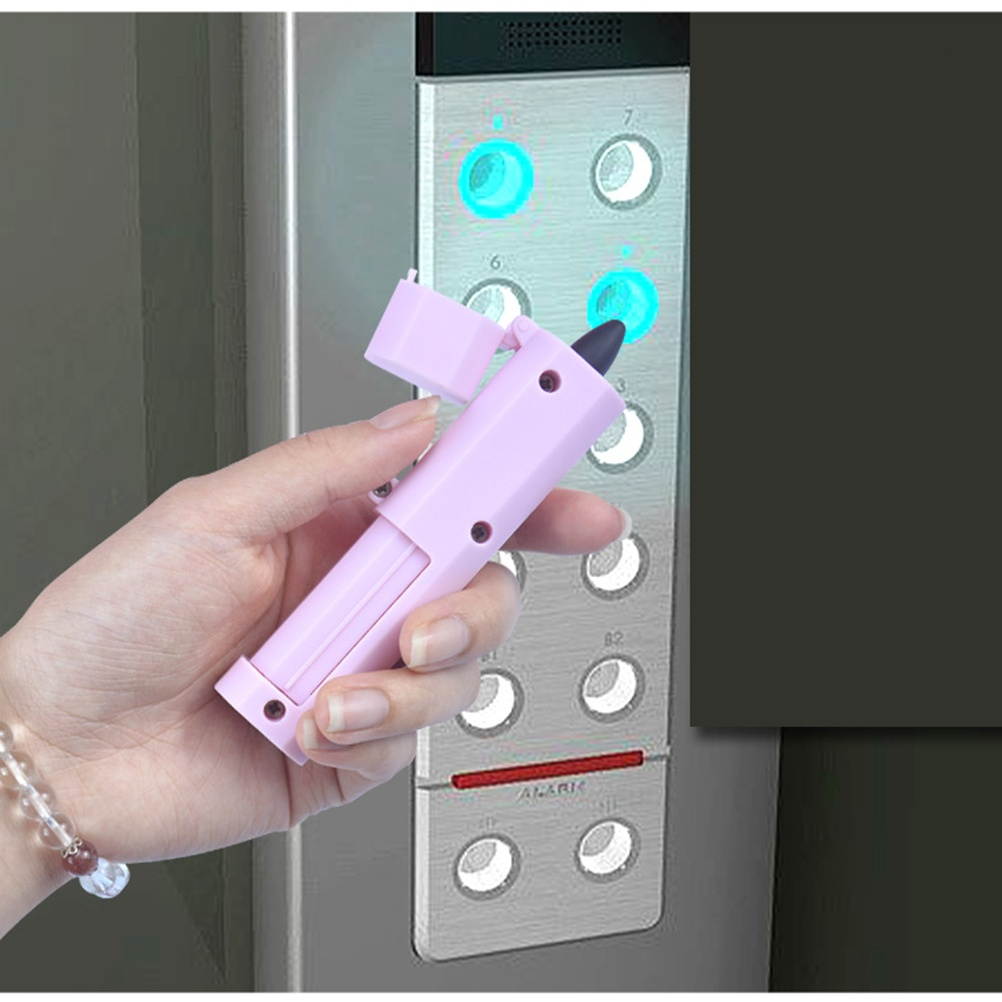 5pcs No Door Opening Clamp Elevator Button Tool Operating Tool Outdoor Supply for Home Outdoor Outside (5 Colors)