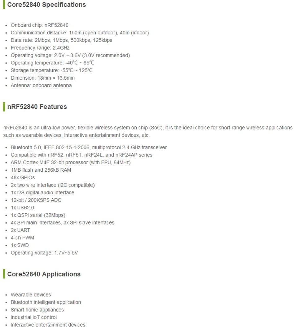 Waveshare nRF52840 Bluetooth 5.0 Evaluation Kit Support Arduino Shields Raspberry Pi Hats Integrates CP2102 USB to UART Bluetooth MESH & 2.4GHz Radio Available