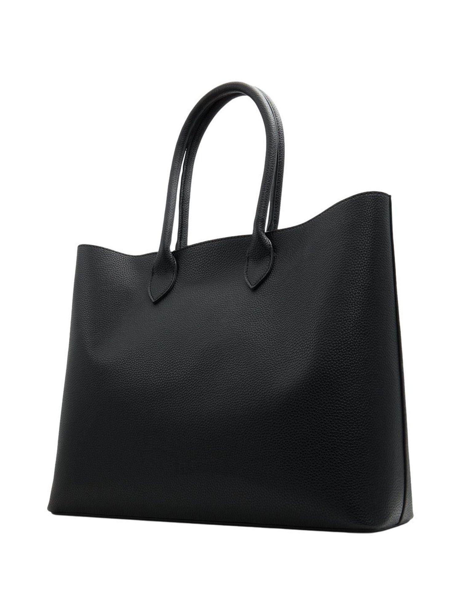 Call It Spring Black Solid Large Tote Handbag