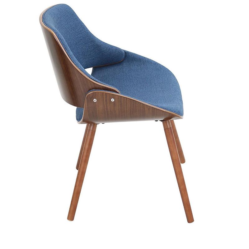 Fabrizzi Chair - Walnut, Denim Blue - LumiSource