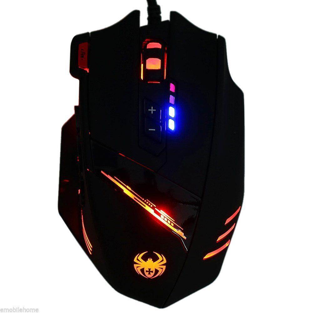 ZELOTES C-12 12 Key Wired USB Optical Game Mouse Adjustable 4000DPI