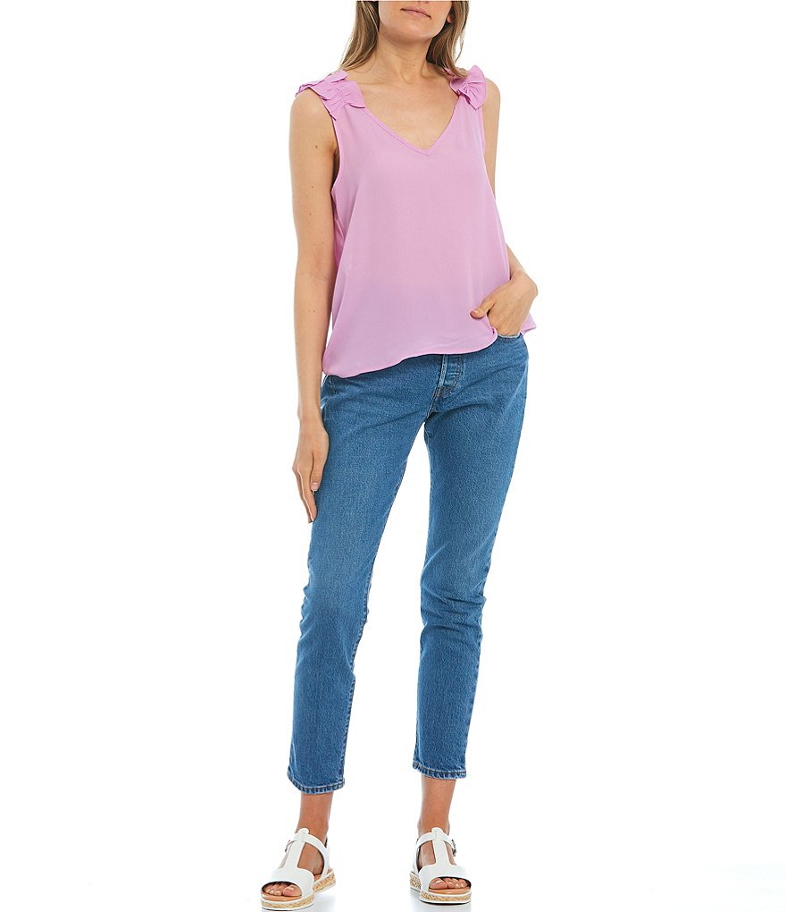 Lily Star Ruffled Strap Tank Top