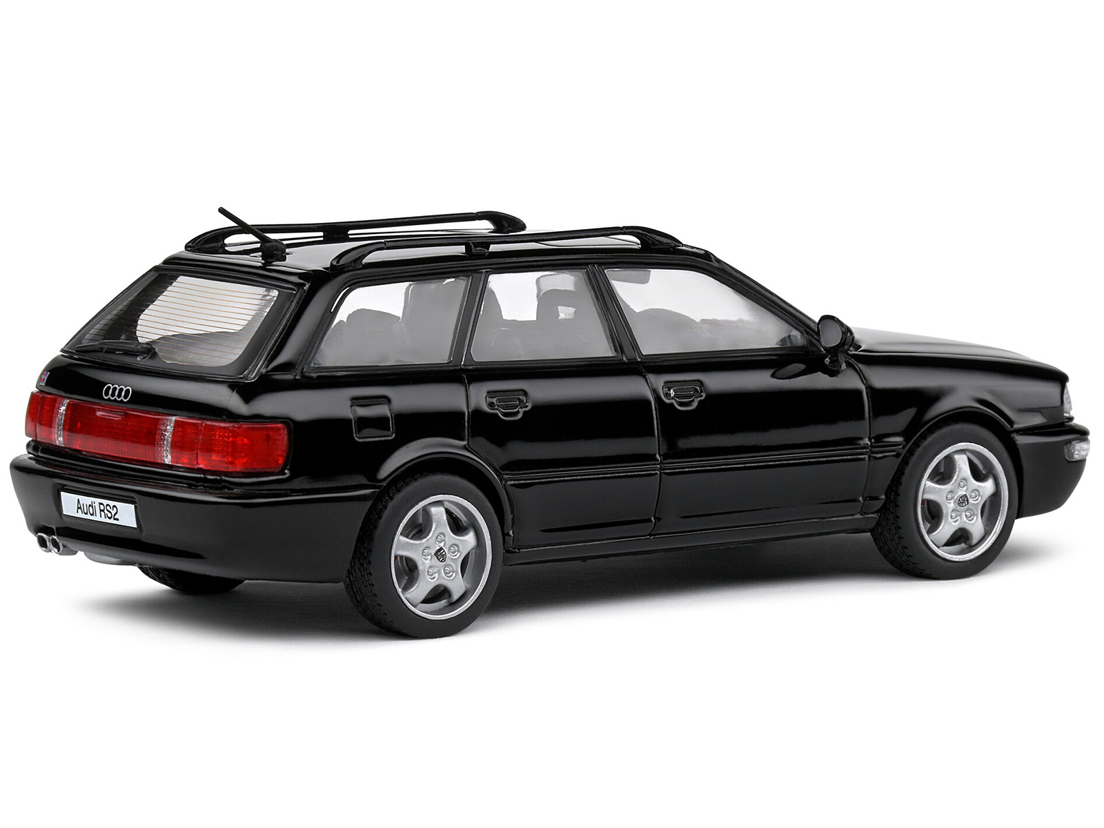 1995 Audi Avant RS2 Brilliant Black with Roofrack 1/43 Diecast Model Car by Solido