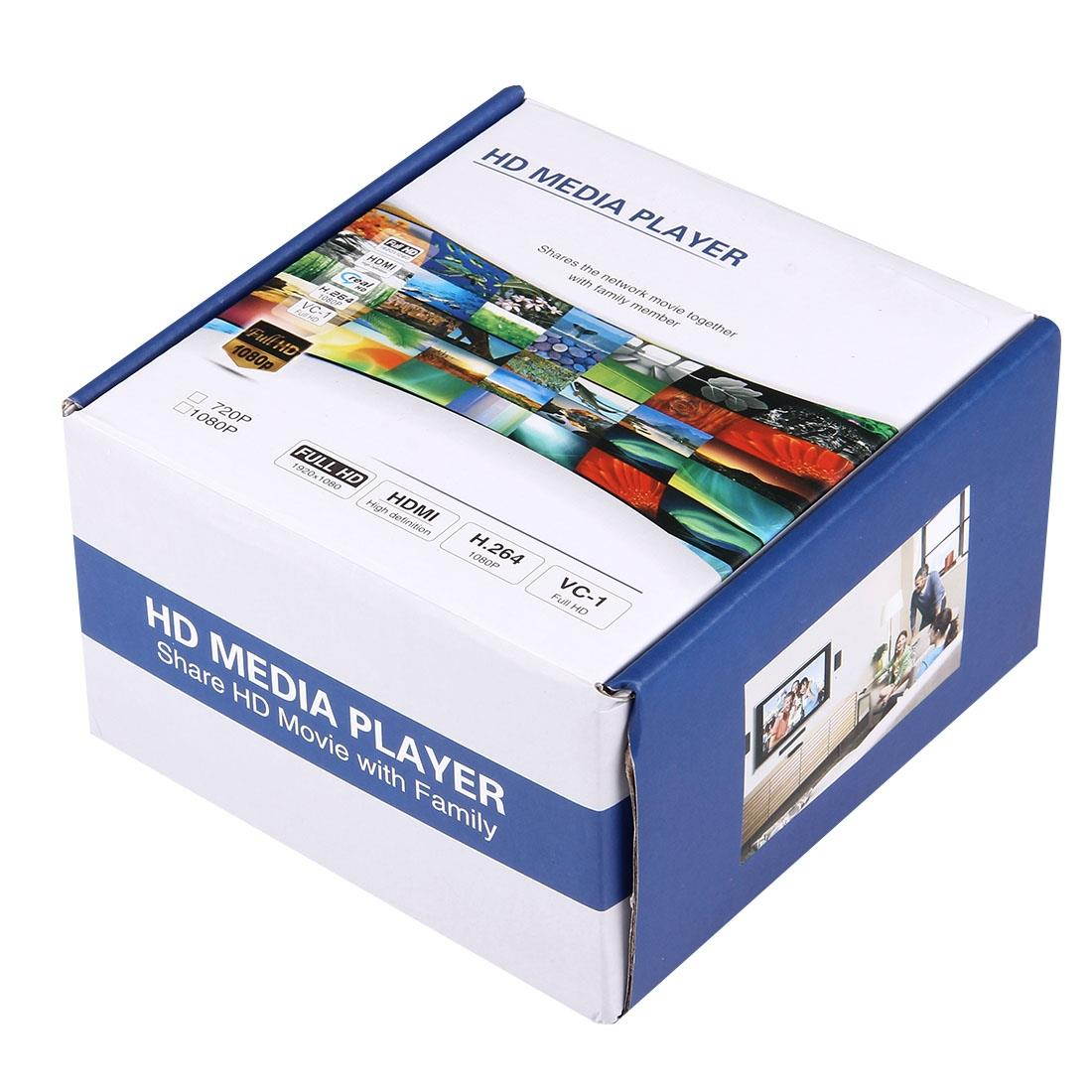 Mini Full HD 1080P Media Player, Support HDD / SD Card / USB Flash Disk / HDMI / VGA Output (MP023)