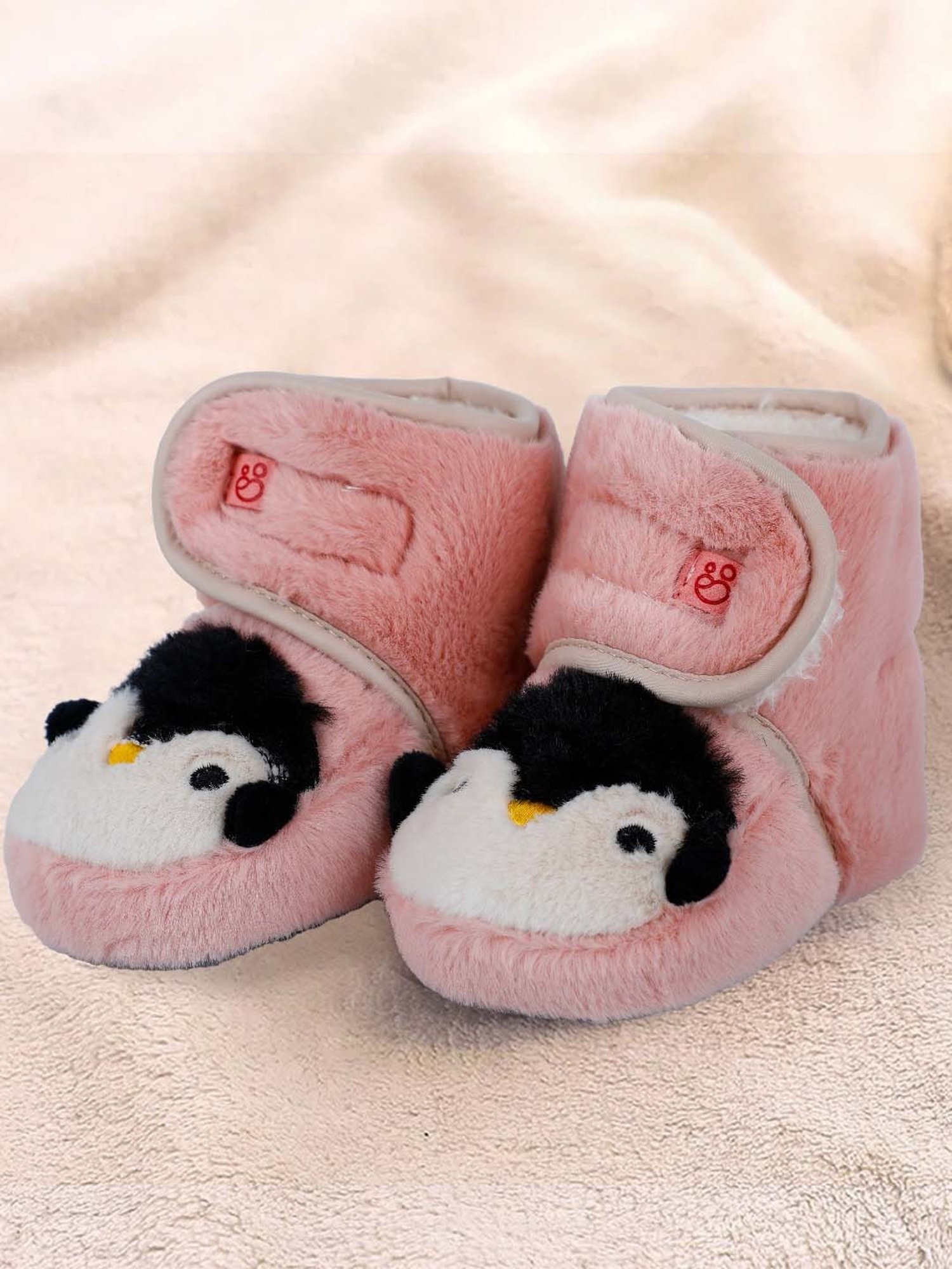 Baby Moo Kids Pink & Black Casual Booties