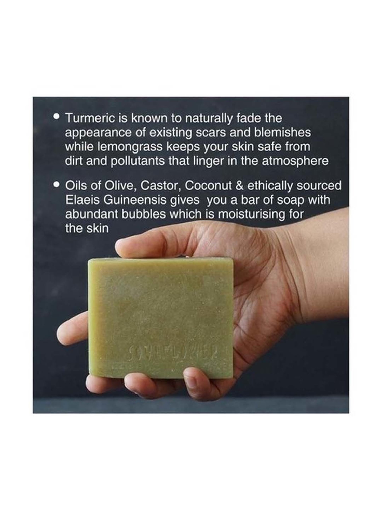 Soulflower Lemongrass Haldi Soap - 150 gm