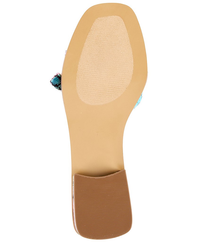 Betsey Johnson Milley Rainbow Snake Print Chain Slides