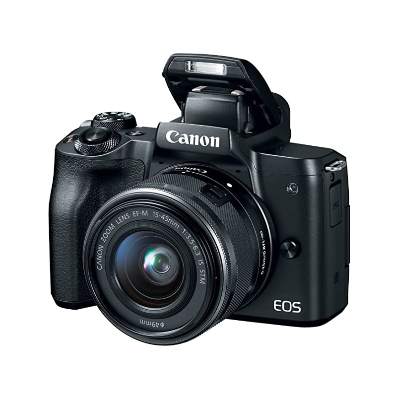 EOS M50 Mirrorless Vlogging Camera Kit with EF-M 15-45mm Lens, Black