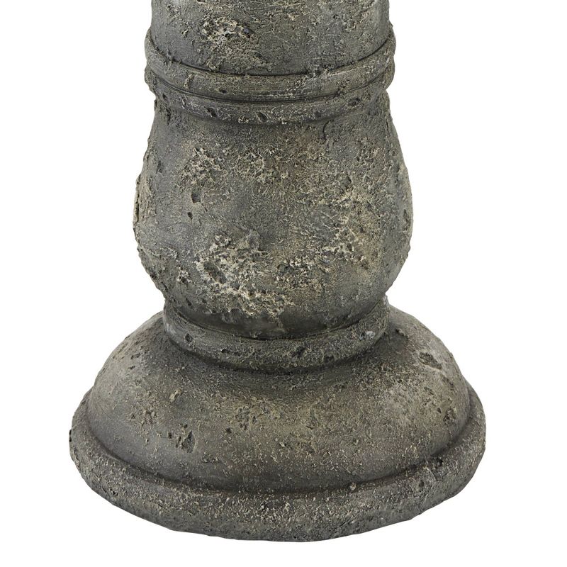 John Timberland Italian Outdoor Floor Water Fountain 35" High 2 Tiered Pineapple Bird Bath for Yard Garden Patio Deck Home
