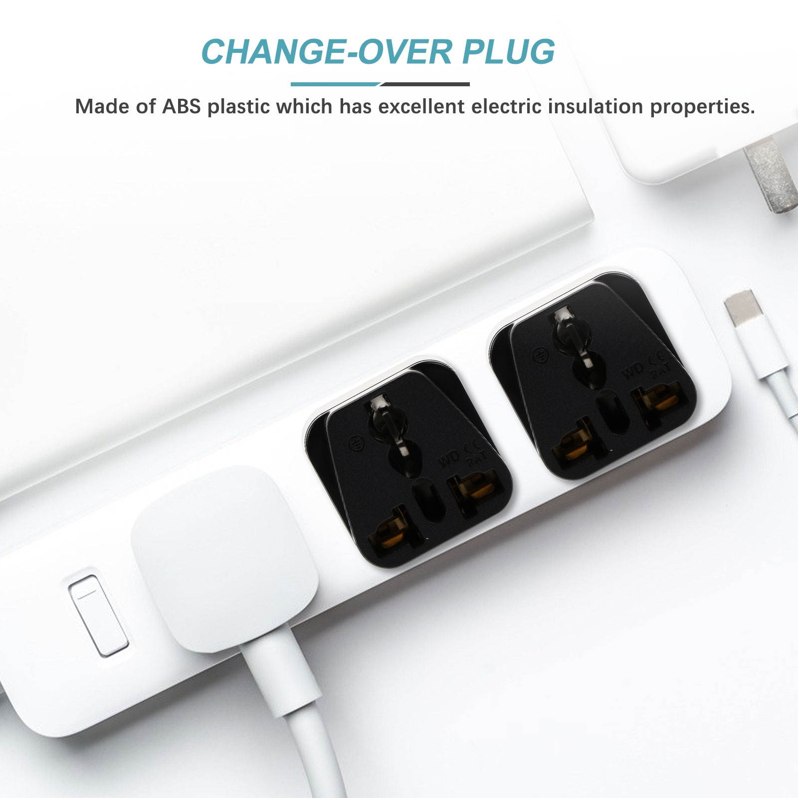 4Pcs Plug Adapters Practical Convenient Portable Switch Plugs Change-over Plugs for Travel
