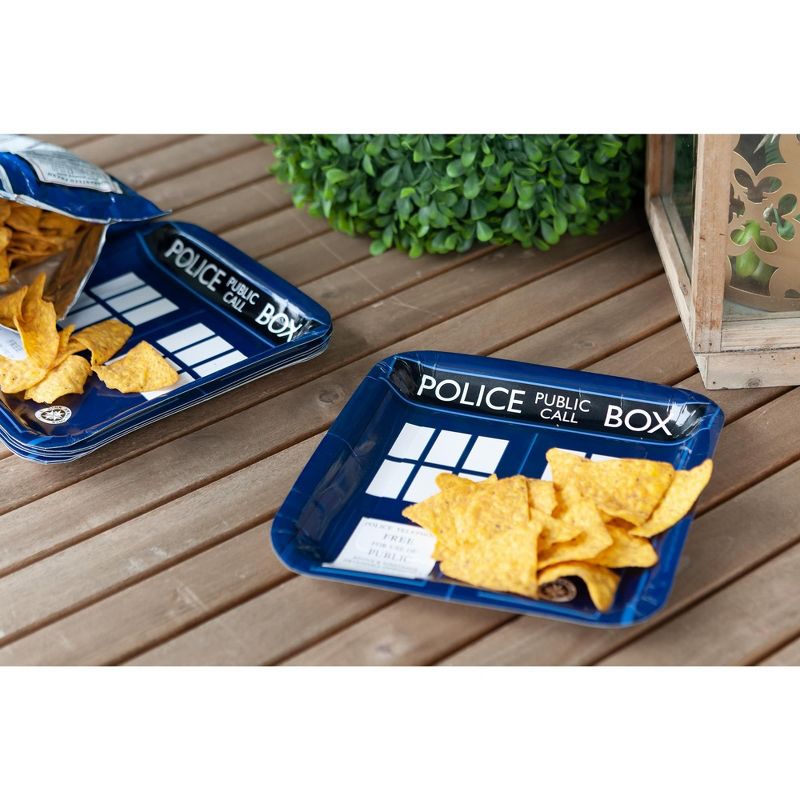 Seven20 Doctor Who 9" TARDIS Square Paper Plates, Set of 8