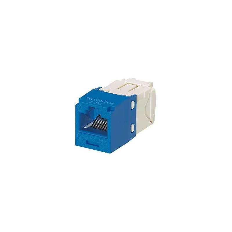 CJ688TGBU Mini-Com TX6 Plus Giga-Channel Cat6 Jack, Blue, Box of 50