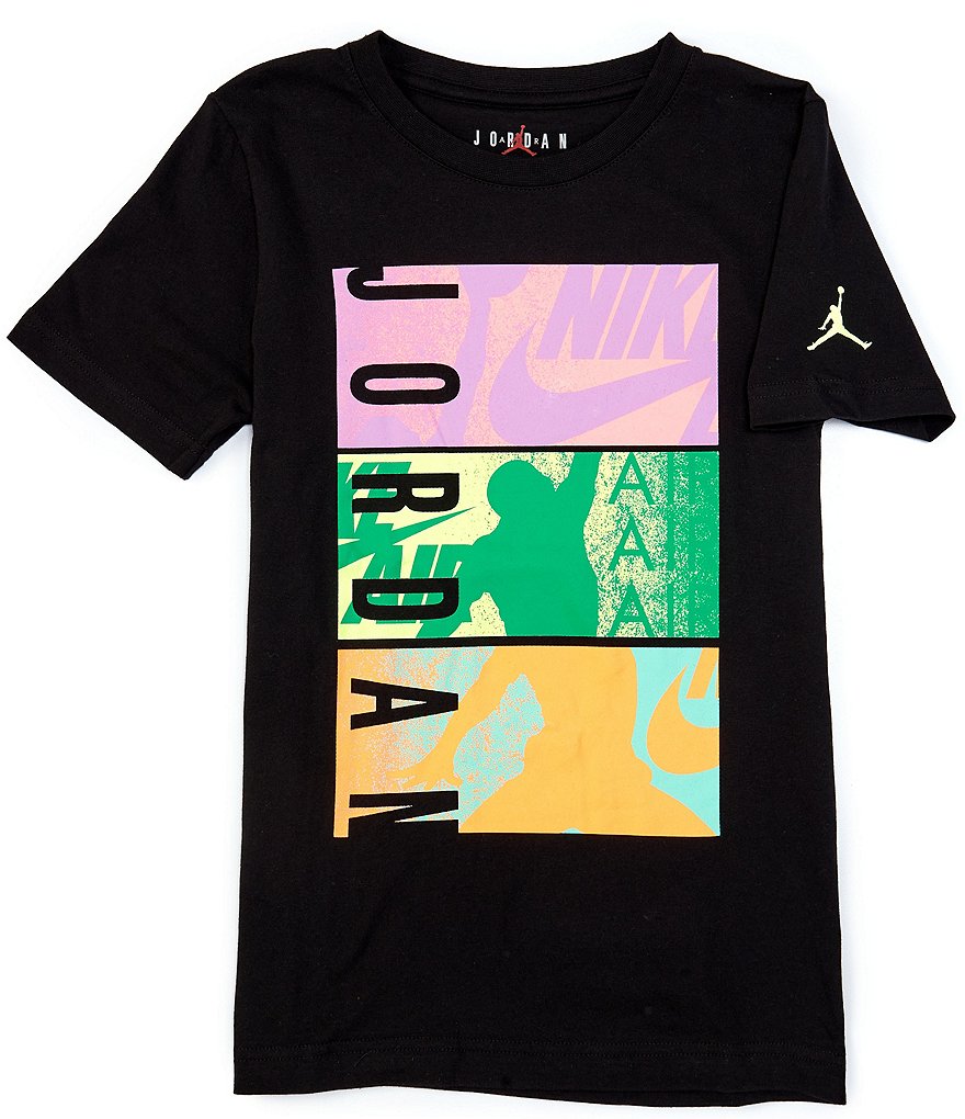 Jordan Big Boys 8-20 Short-Sleeve Box Stack Tee