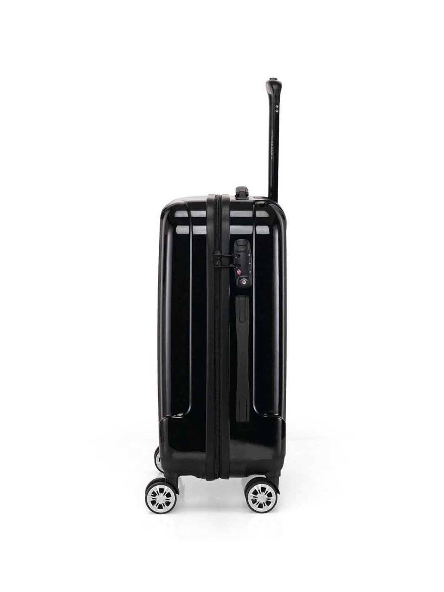Swiss Brand Baden Black 4 Wheel Small Hard Cabin Trolley - 34 Inch