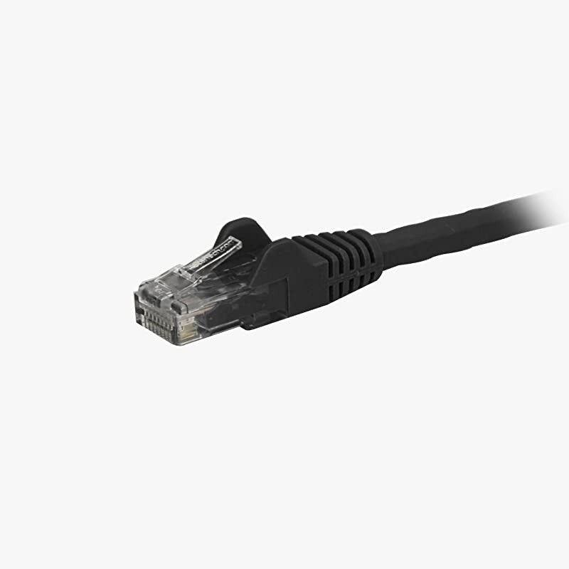 com 14ft CAT6 Ethernet Cable - Black CAT 6 Gigabit Ethernet Wire -650MHz 100W PoE RJ45 UTP Category 6 Network/Patch Cord Snagless w/Strain Relief Fluke Tested UL/TIA Certified (N6PATCH14BK)