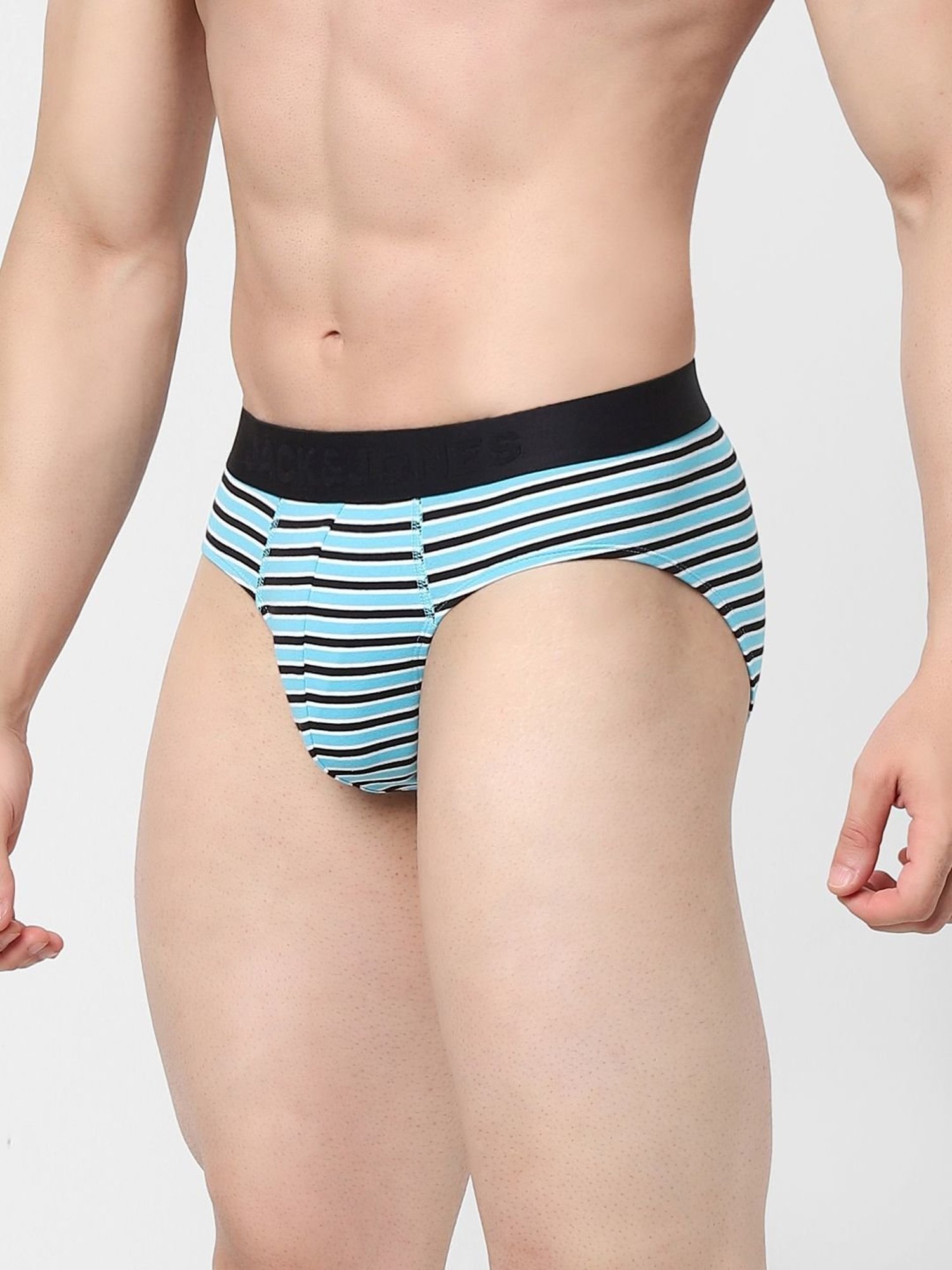 Jack & Jones Blue  Regular Fit Striped Briefs