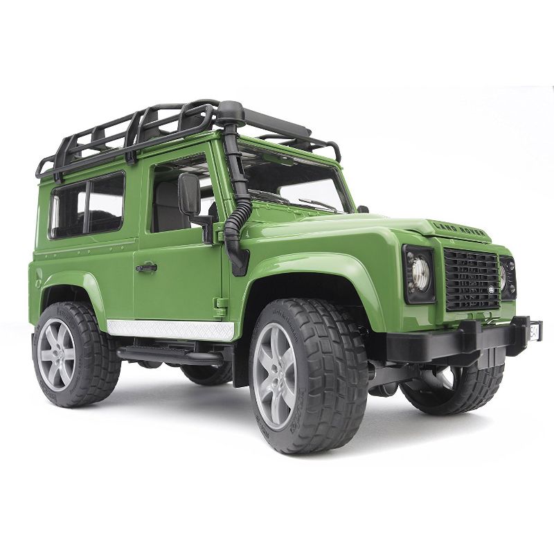 Bruder Land Rover Defender Station Wagon With Horse Trailer And 1 Horse