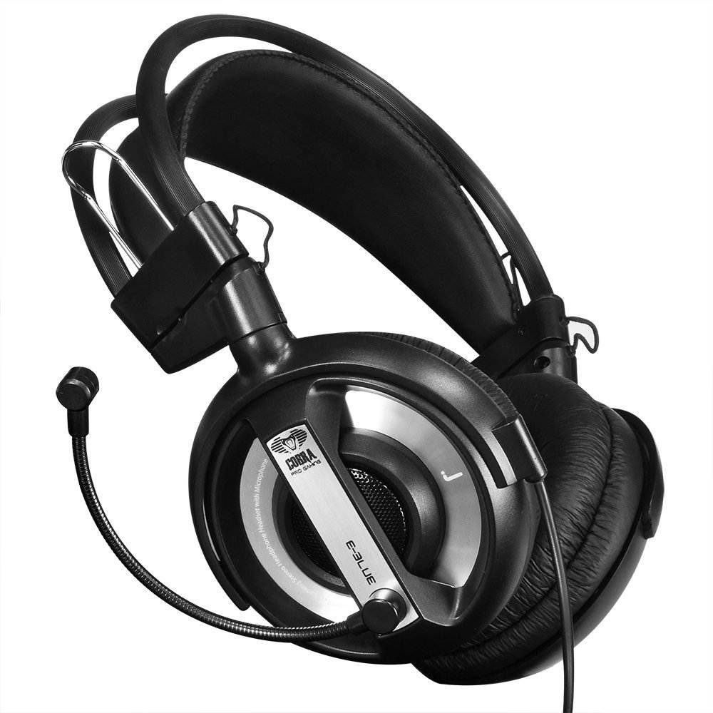 E-3LUE Stereo Gaming Headset,3.5mm Over-Ear Headband Headphone with Microphone for PC Computer Laptop