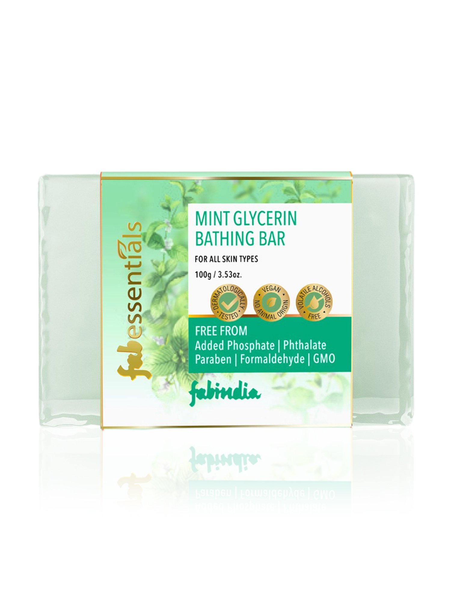 Fabessentials Mint Glycerin Bathing Bar - 100 gm
