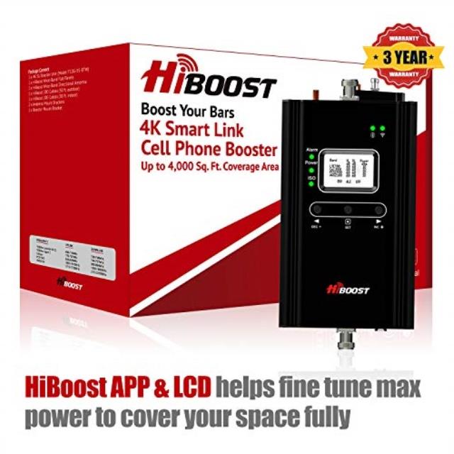 HiBoost Home 15K Smart Link Cell Phone Signal Booster - Coverage upto 15000 sq ft. - F20G-5S-BTW